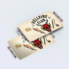 2 Pack Hellfire Club Credit Debit Card Sticker Vinyl Decal Skin Stranger Things