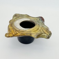 Ikebana Pottery Frog Vase Prolon 9275 Iridescent Glaze Compact Size Art Nouveau