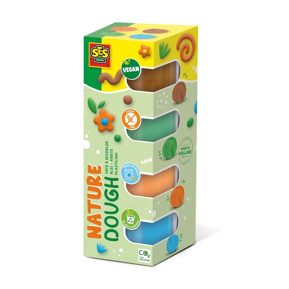 SES Creative- Pâte à Modeler Feel Good-Nature (4x90gr), 00513