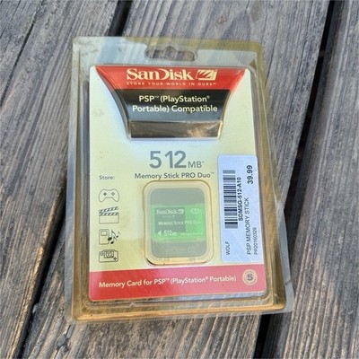 SanDisk Memory Stick PRO Duo 512MB MagicGate for Sony PSP Green