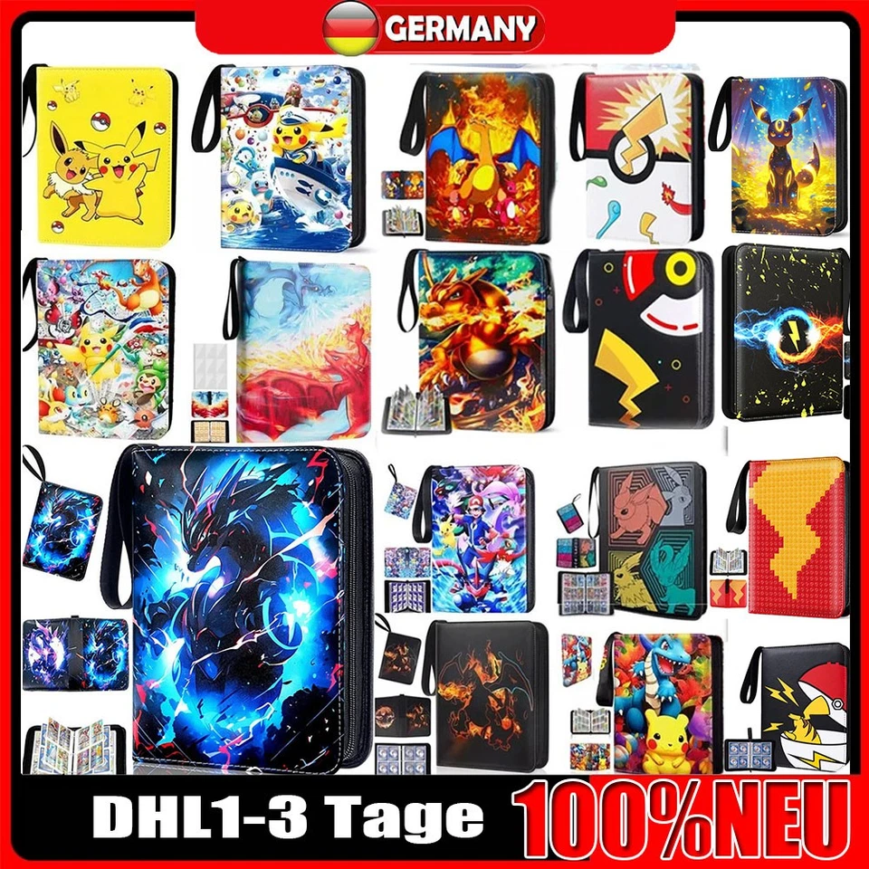 MARKENLOS XXXL Sammelalbum für 400/900 Pokemon Karten 4-/9 Pocket Sammelmappe Ordner Heft.