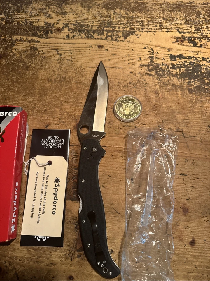 Spyderco C 180GP Tatanka G-10 Folding Pocket Knife - Black - Image 4 of 4
