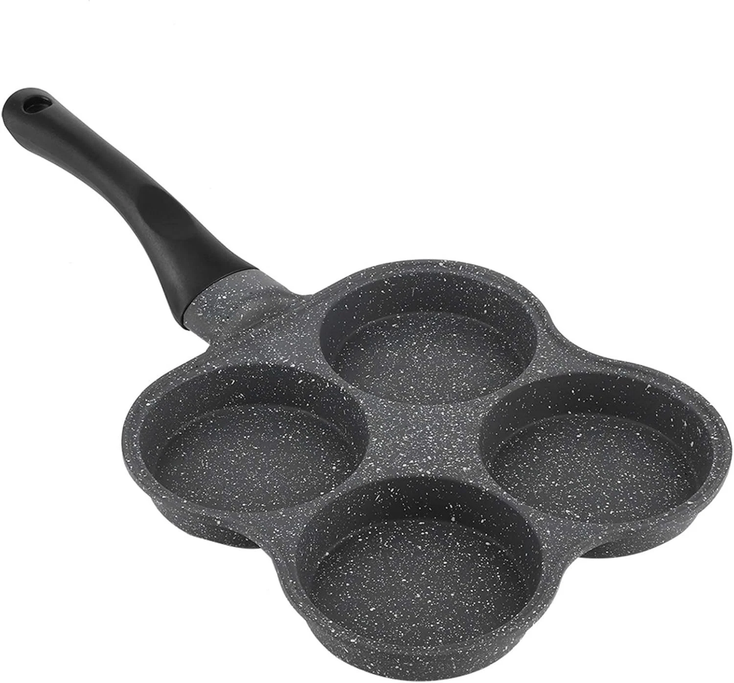 4-Cup Nonstick Egg Frying Pan Aluminum Omelette Cooker with Even Heat