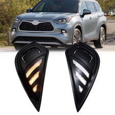 Switchback White/Amber LED Front Bumper Fog Daytime Running Lamp w/Dynamic Fl...