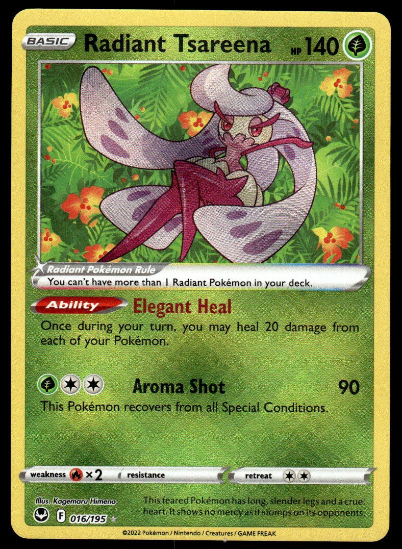 Pokemon TCG SWSH12: Silver Tempest #016/195 Radiant Tsareena NM