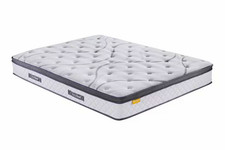 SleepSoul Double Pocket Spring Medium Firm Pillow Top Mattress White Grey