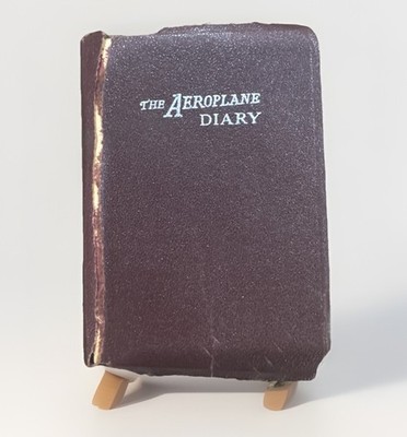 Aeroplane Airman Diary Mini Pocket Personal  Journal Leather Book Royal 1952