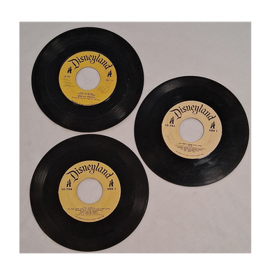 Disneyland 7'' 45 RPM Vinyl Singles Lot of 3 (LG-705, LG-706, LG-767)