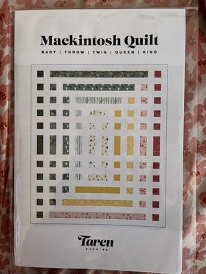 Taren Studios Mackintosh Quilt Pattern Baby Throw Twin Queen King Sizes