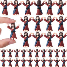 50 Pcs Easter Mini Jesus Figurines in Bulk Little Jesus Figures to Hide and Seek