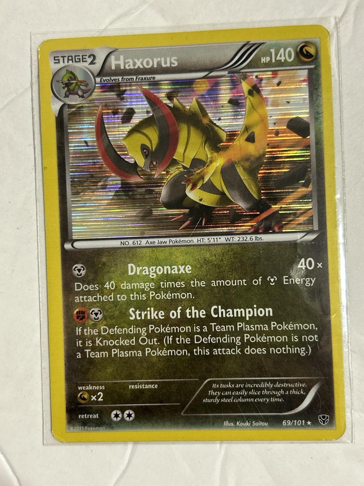 Haxorus 69/101 Plasma Blast Holo Rare Pokemon TCG