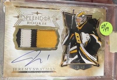 2024-25 Upper Deck the Cup-21-22 Splendor Update Auto Patch Jeremy Swayman /49