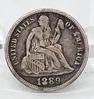 1889 S Seated Liberty One Dime Silver Lot. H284