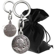 Heiliger Florian Schlüsselanhänger Schutzpatron Feuerwehr Medaille Geschenk