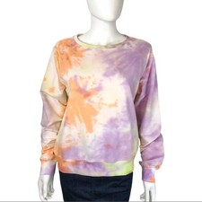 Wildfox NWT Tie-Dye Sweatshirt Soft Cozy Multi-color Purple Yellow Med