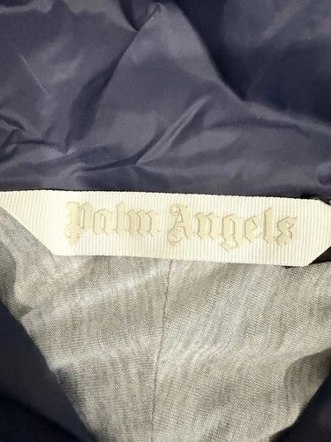Palm Angels MED Curved Logo Windbreaker Jacket Navy Blue NWT 🔥 $1181 image 11