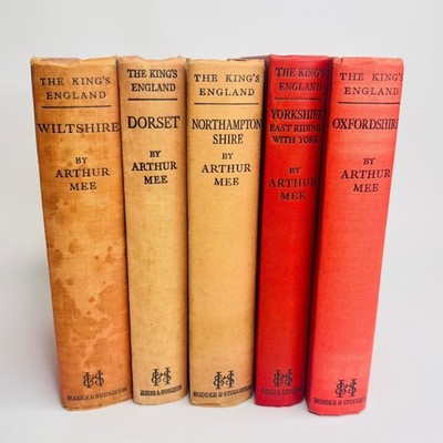Lot of 5 The King's England Arthur Mee Yorkshire Dorset Wiltshire Northampton