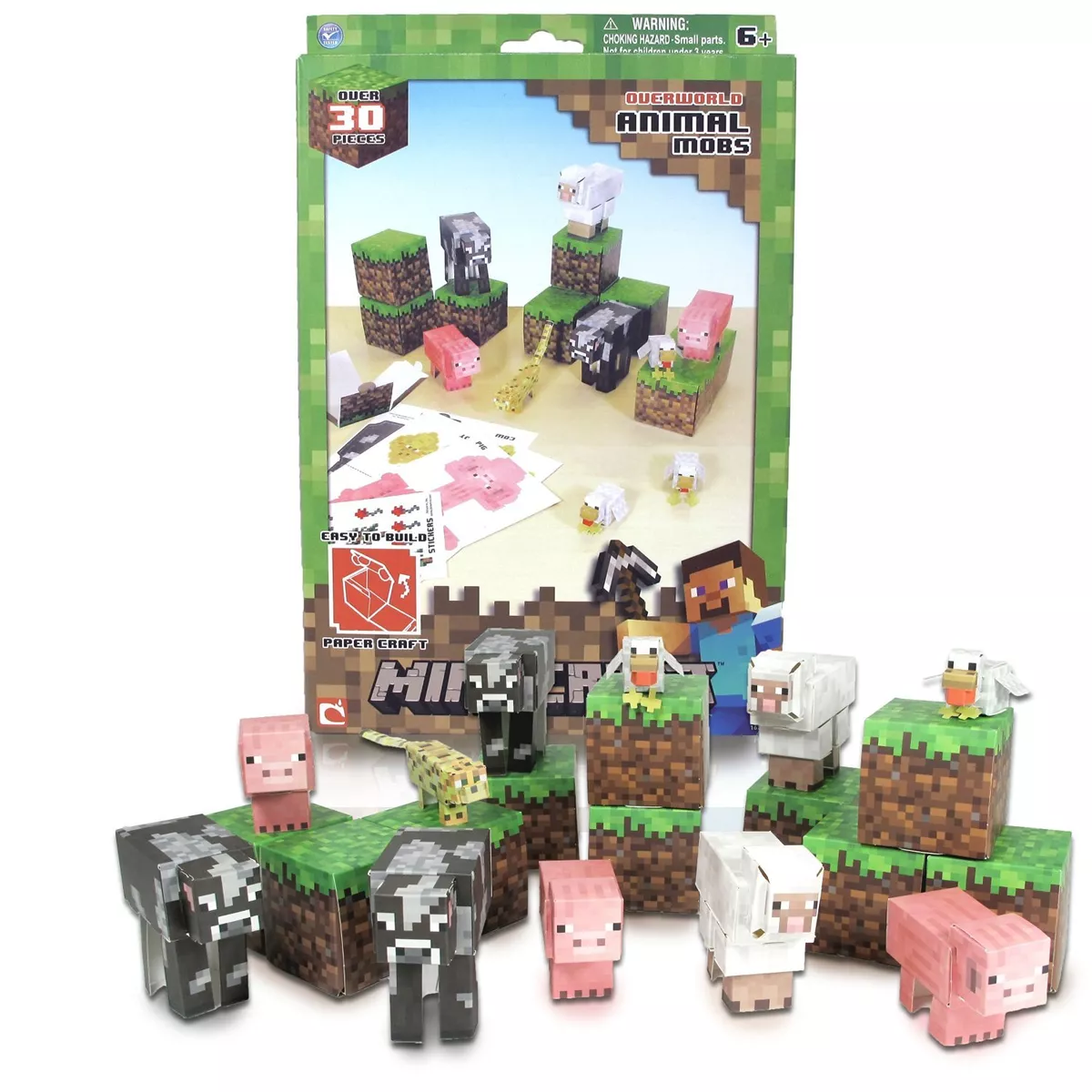 Minecraft Papercraft Animal Mobs Set (Over 30 Pieces) New – Toy