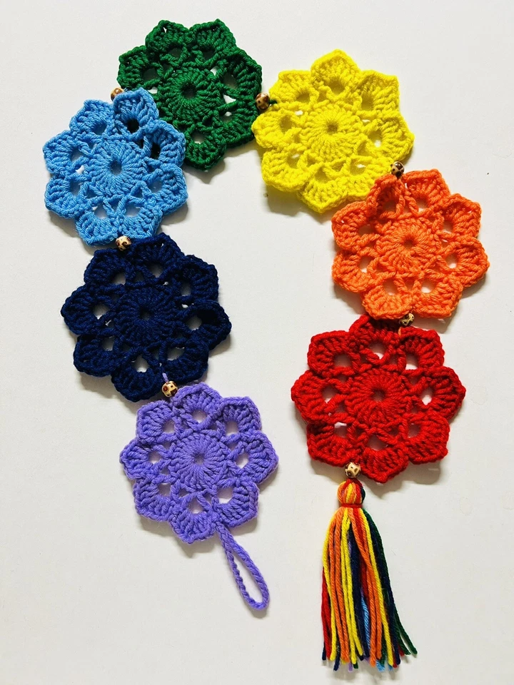 7 Chakras Tapiz Colgante de Pared Yoga Centros de Energía Cósmica Meditación Decoración de Pared Foto 2 de 4