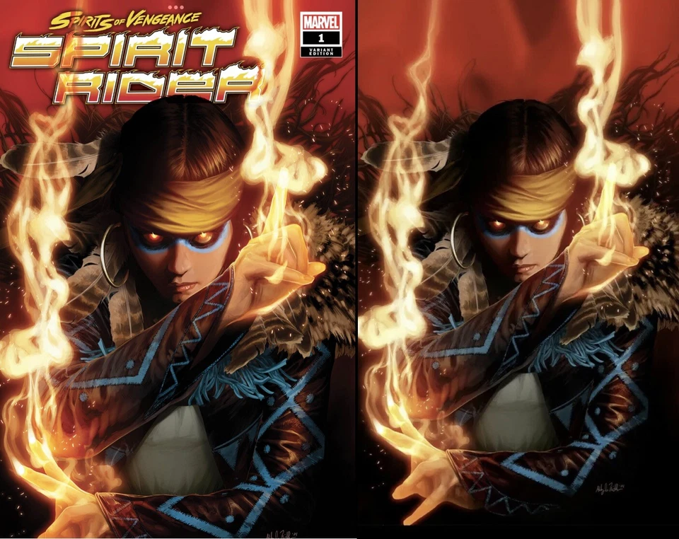 SPIRIT RIDER SPIRITS OF VENGEANCE #1 ASHLEY WITTER TRADE DRESS & VIRGIN SET