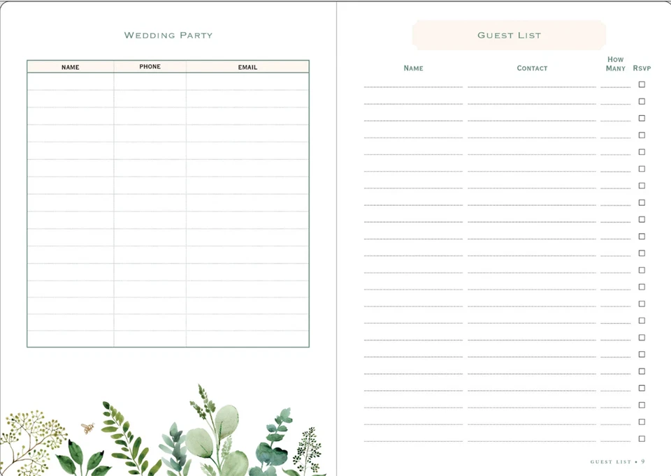 Wedding Planner Checklist Eucalyptus Wedding Organizer - By Peter Pauper Press - image 4 of 4