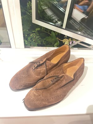 靴 JOSEPH CHEANEY ARTHUR 3R PLOUGH 8.5 F Cheaney Arthur III | Men's Brown Suede Brogue | Made in England