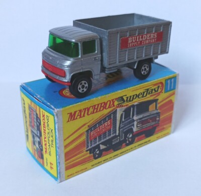 Matchbox Superfast #11a 1:91 Scaffold Truck silber ''Builder'' mit Repro Box Typ-H