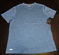 Mens Jockey Sport V-neck Performance Tshirt In Blue New With Tags