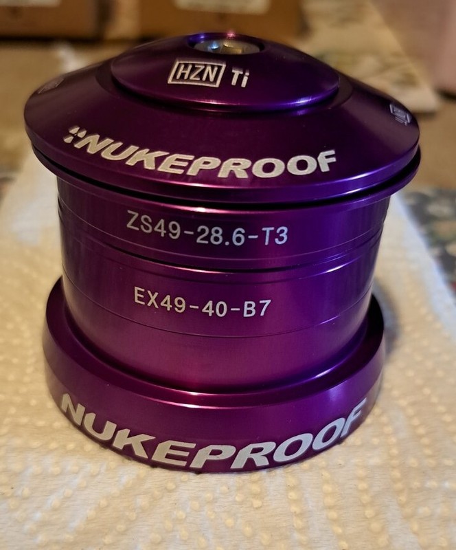 Nukeproof Horizon Ti Tapered Headset EX49 B7 Bottom/ZS49 T3 Top - Purple.