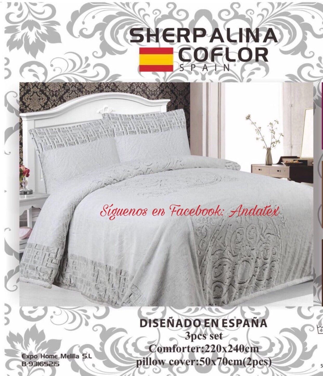 Colcha Manta Plaid de Sedalina con el interior de Borrego sherpa modelo...