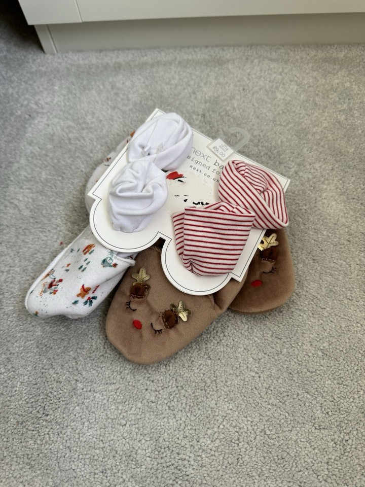 Next Baby Xmas / Elf Booties Bundle Age 12 18 Months Unisex New