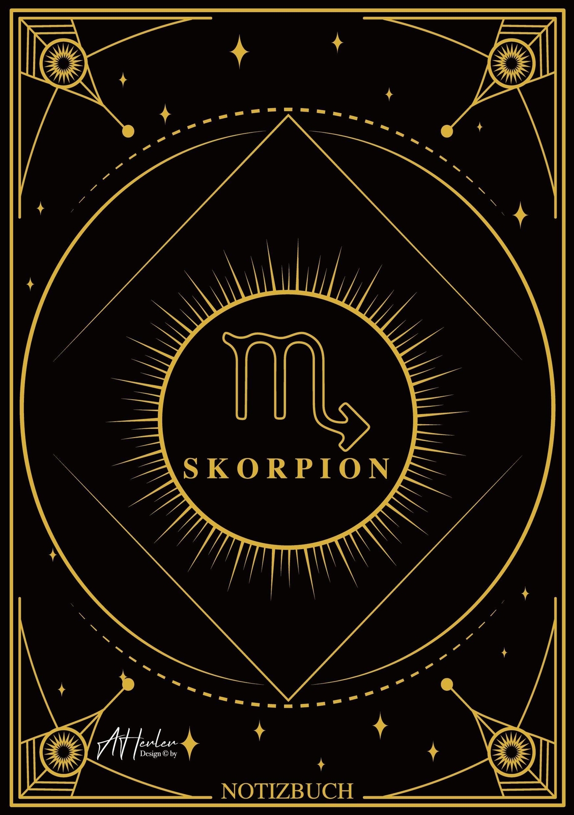 Thumbnail - Edles Notizbuch Sternzeichen Skorpion | Designed By Alfred Herler