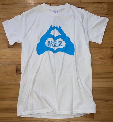 Phi Sigma Sigma White Tee Greek Label S Phi Sig Sorority