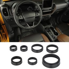 Black Center Console Switch Knob Cover Trim For Ford Bronco Sport 2021 Interior