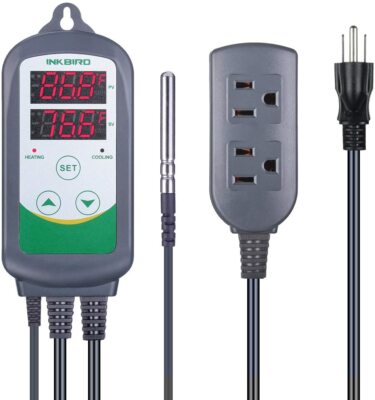 Temperature Controller ITC-308 Pre-Wired Thermostat Dual Stage Heater Fan Cool