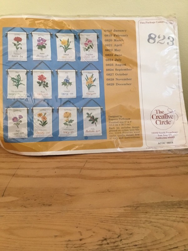 Stamped Embroidery Kit June Rose “The Creative Circle” kit #823