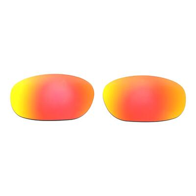 Walleva Fire Red Polarized Replacement Lenses For Ray-Ban RB2027 62mm Sunglasses