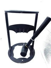 7" Heavy-Duty Cast Iron Kindling Firewood Log Splitter w 4-lb Hammer