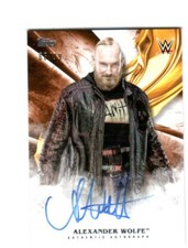 WWE Alexander Wolfe 2019 Topps Undisputed Orange On Card Autograph SN 66 of 99
