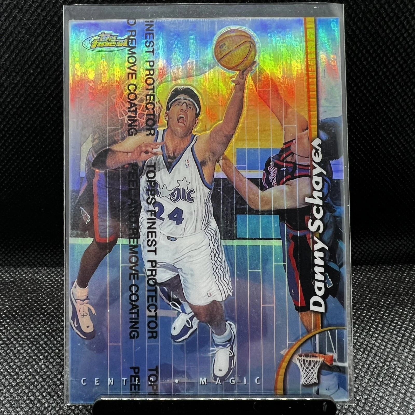 1998-99 Topps Finest Refractor Danny Schayes #136 Magic With Protector