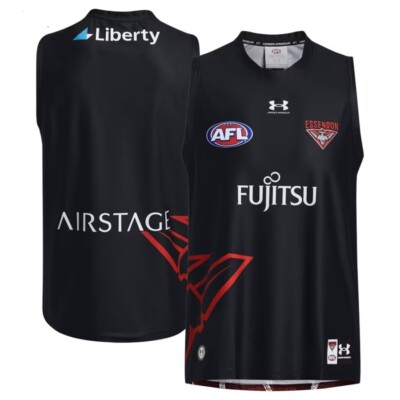 Essendon Bombers AFL Under Armour Black Training Guernsey Sizes S