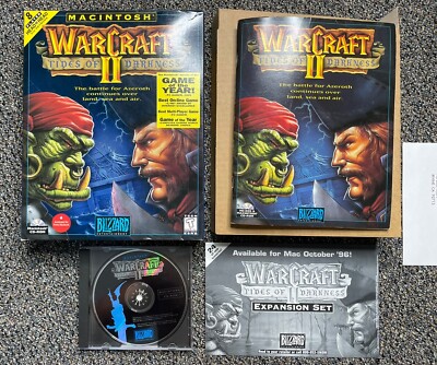 Warcraft II 2: Tides of Darkness BIG BOX Macintosh Cd Rom (PC 1995