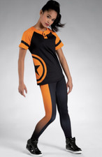 Weissman Orange Jazz Tap Modern Hip Hop Dance Competition Costume Size XLC