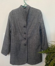Nwt Coldwater Creek Women’s Herringbone Gray Tweed Riding Jacket Size W18, $109