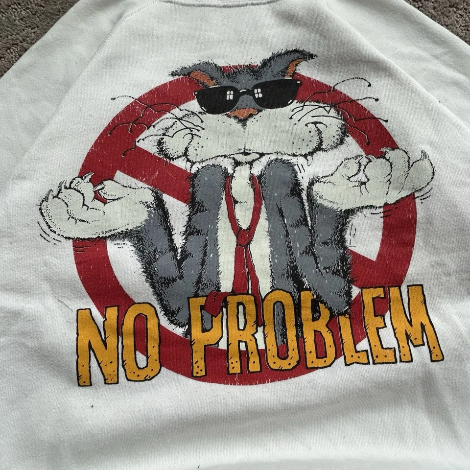 Sudadera Vintage Cartoon Network Adulto Extra Grande Sin Problema Déjalo Ser Gato 90 Foto 3 de 4