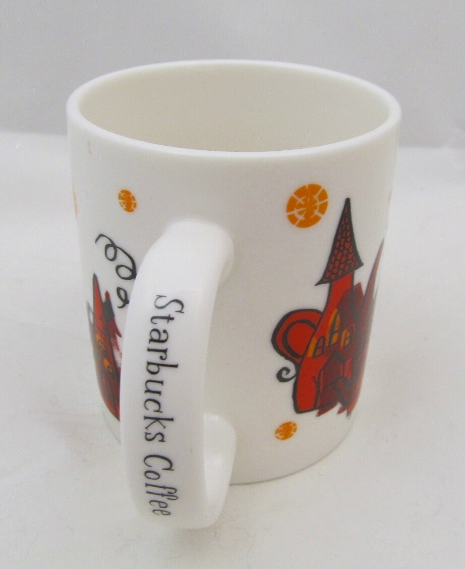 Vintage 2000 Starbucks Halloween Coffee Tea Mug Coffeehouse Village