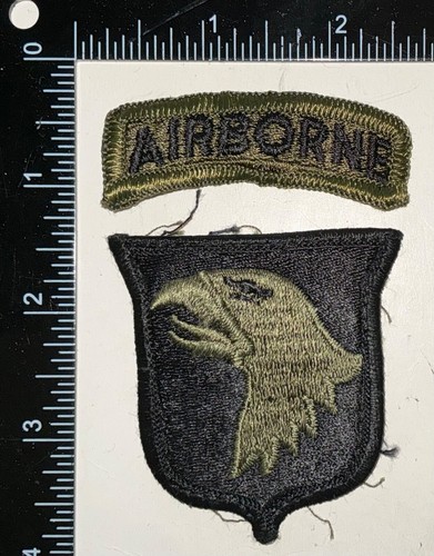 Post Vietnam Cold War US Army 101st Airborne Division Merrow Edge SUBDUED Patch