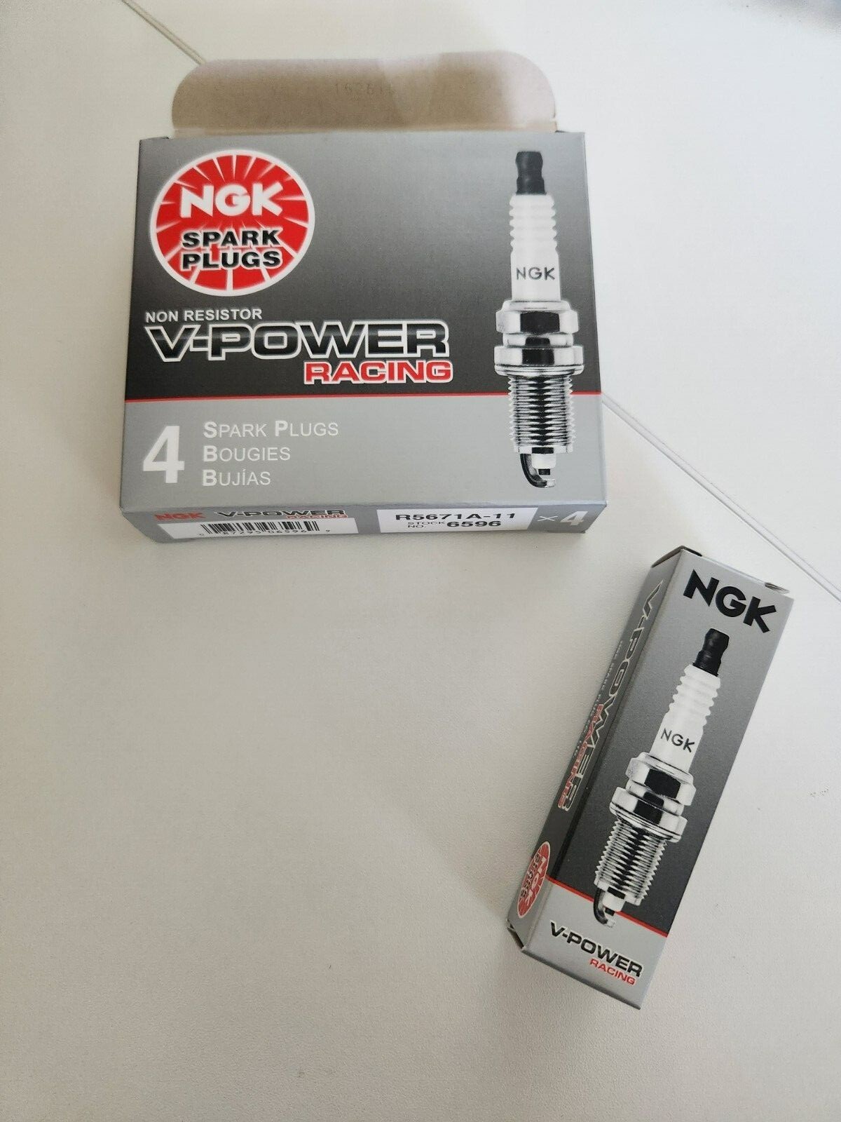 NGK V-Power Non Resistor Set Of 4 Racing Spark Plugs R5671A-7 4091 - Foto 8