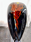 READY FLAMED Universal Carb Chopper gas fuel TANK New PAINT - Harley Big Dog Nes
