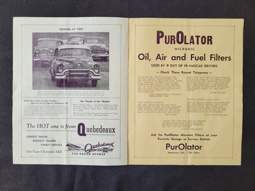 1956 NASCAR Grand National Arizona State Fairgrounds Program, Buck Baker Win #13 - 画像6/7